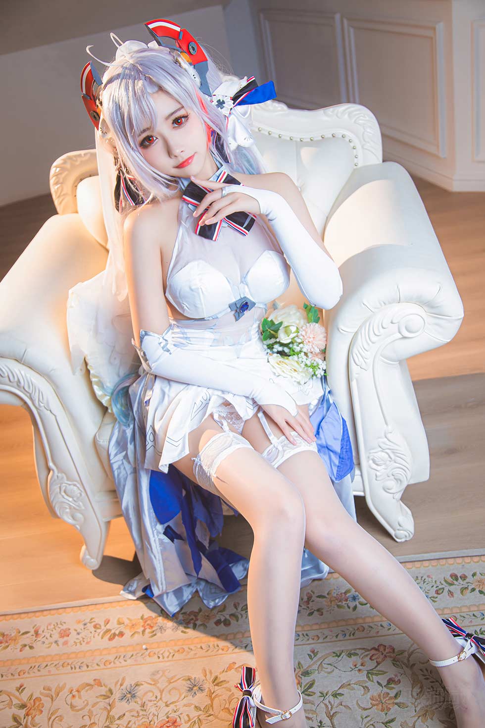 动漫博主《Momoko葵葵》欧根花嫁 [20P]