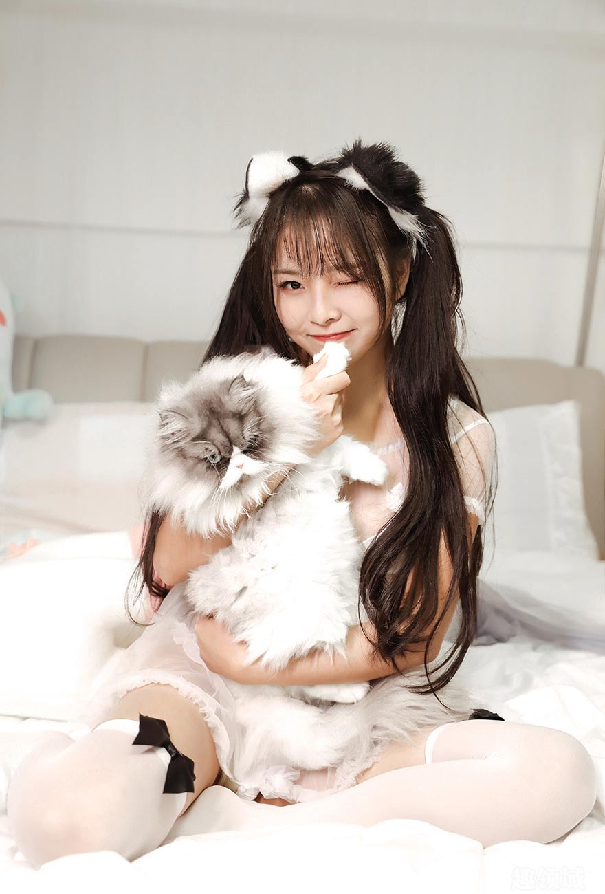 苏嫣嫣阿姨 白色猫耳头饰 [10P]