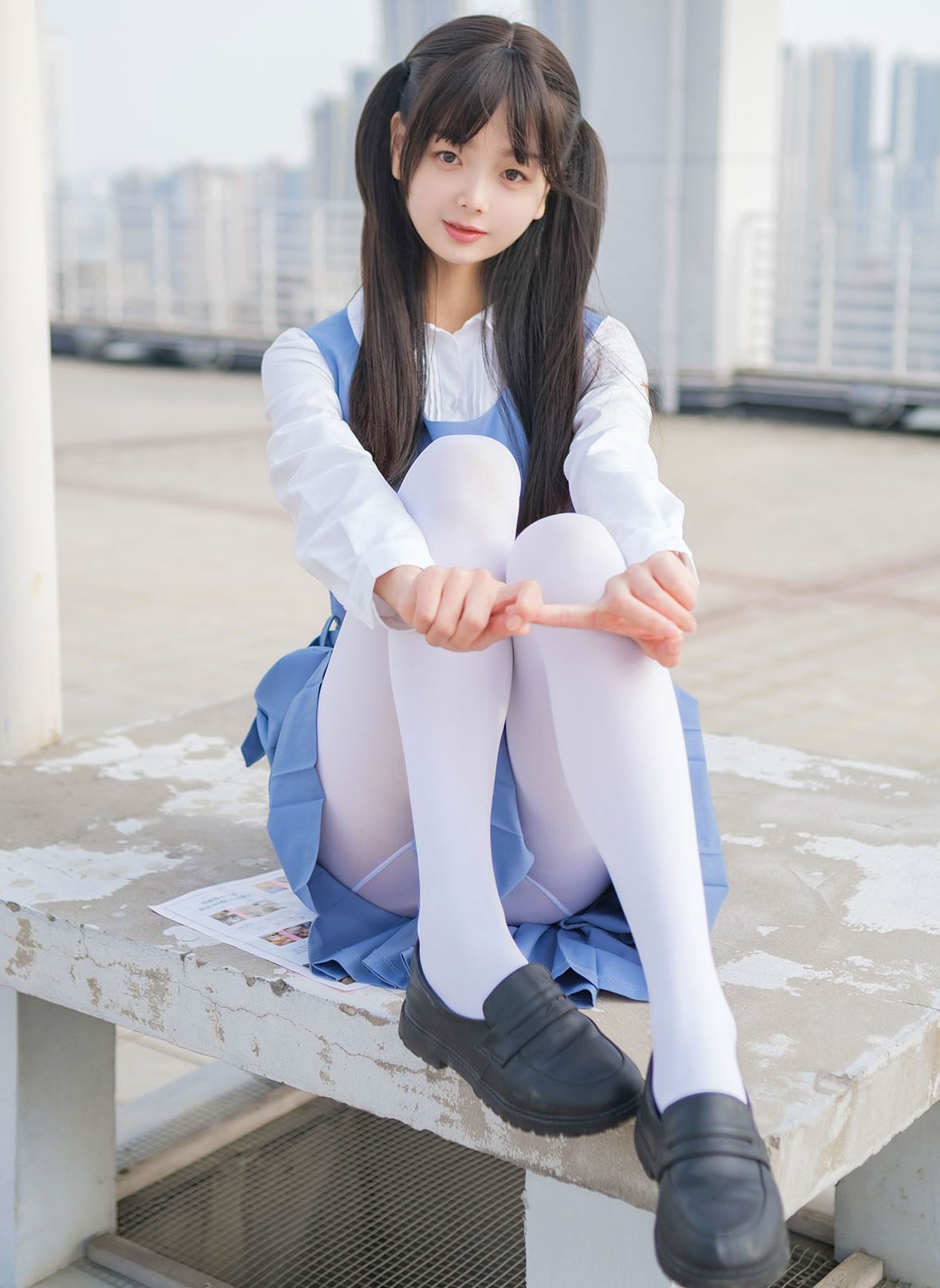 稚乖画册 赤西夜夜 晴空-02 白丝JK制服双马尾 79P1V