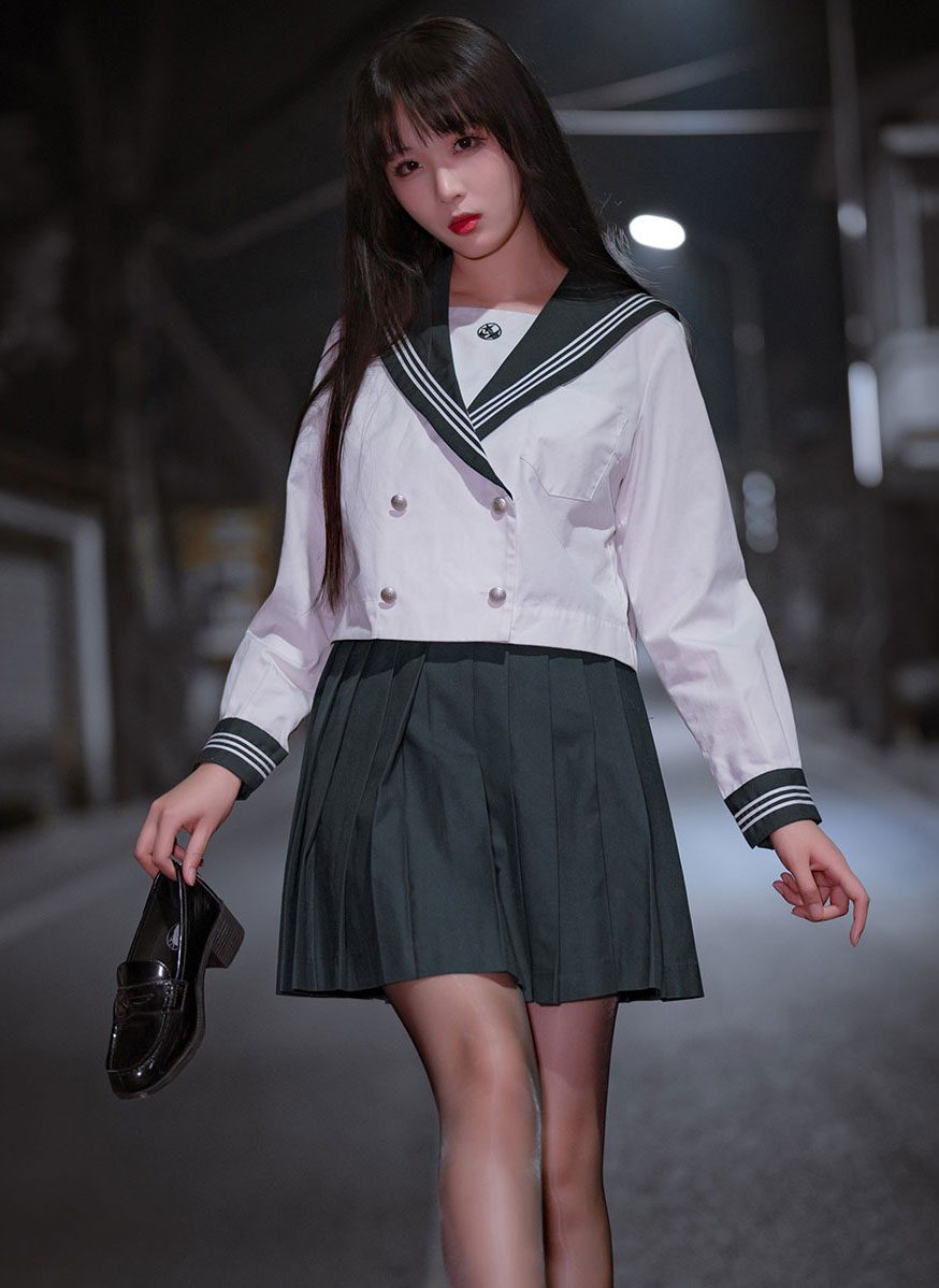 轩萧学姐 公路JK [57P]